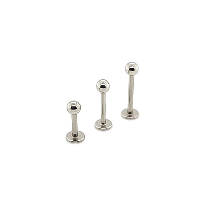 16G Labret, 3mm-4mm Ball- 316L S. Steel