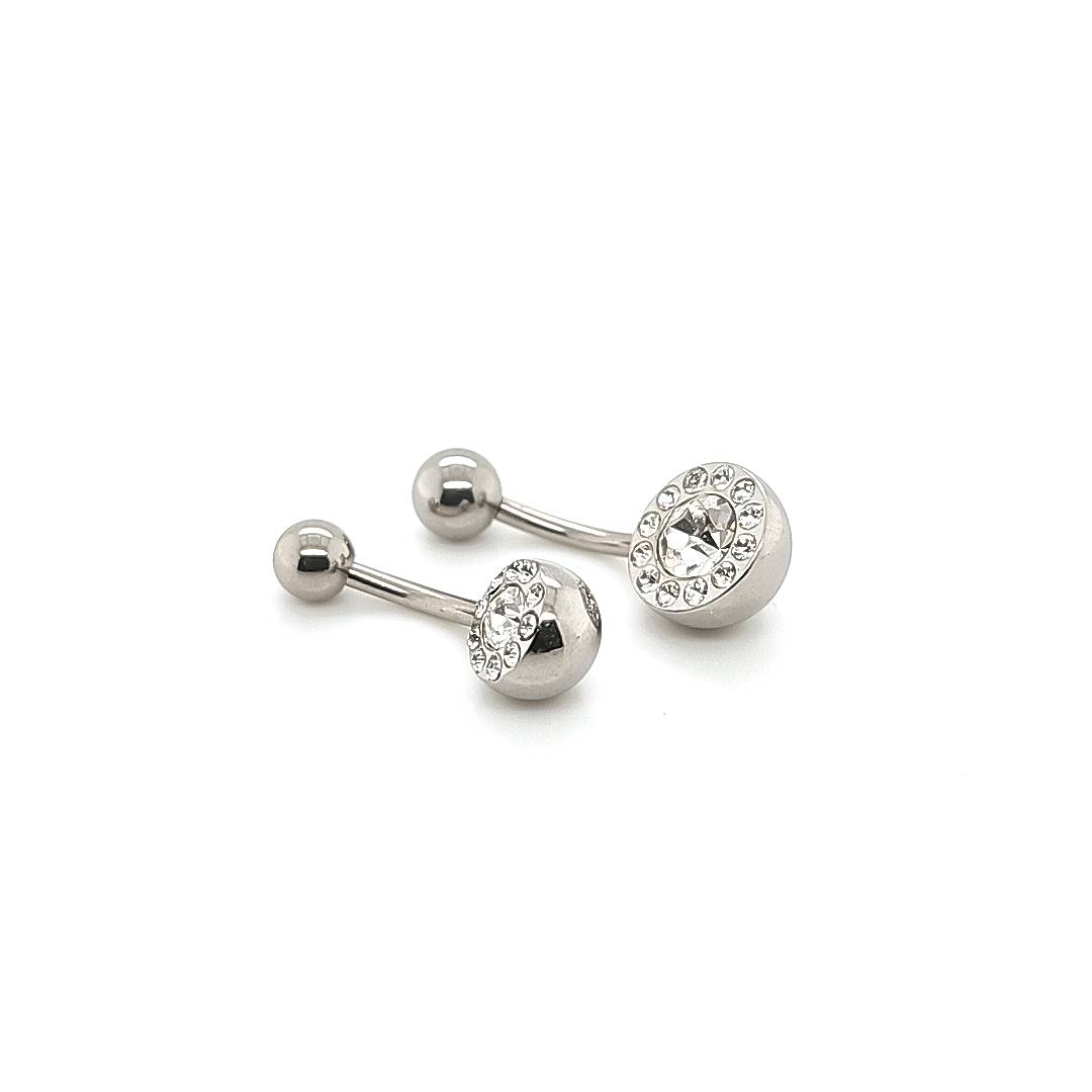 14G Belly Multi Jeweled-316L S. Steel