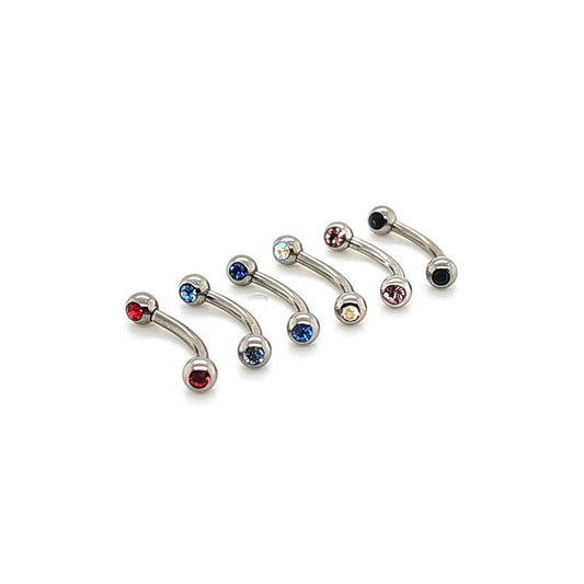 16G Color Gem Jeweled-316L S. Steel