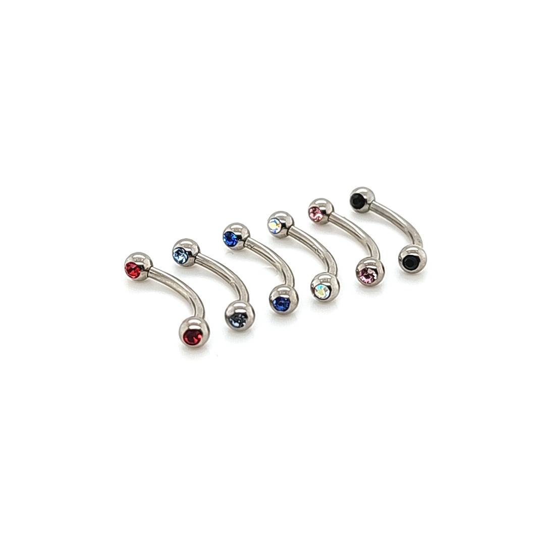 16G Color Gem Jeweled-316L S. Steel