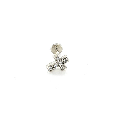 18g/16g Labret- Casting CZ Cross