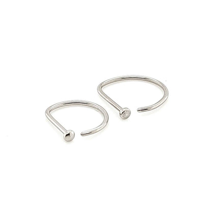 20G Nose D Hoop, Flexible-316L S. Steel