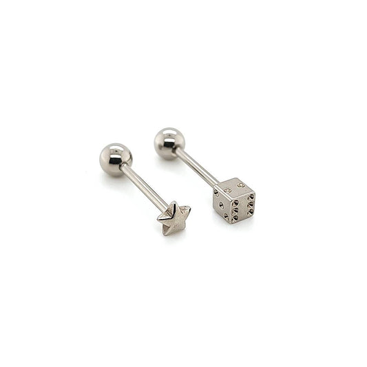 14G Barbell,Casting Designs-316L S. Steel