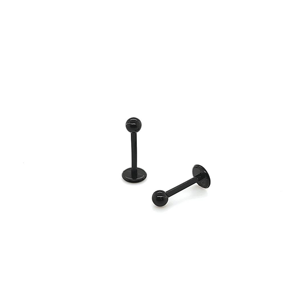 16G Acrylic Labret- Flexiable Black